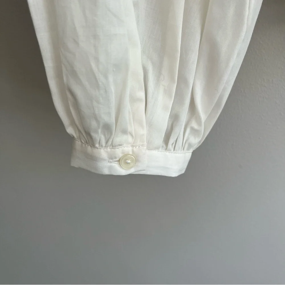 Banana Republic Bohemian Cream Blouse Small - Picture 8 of 9